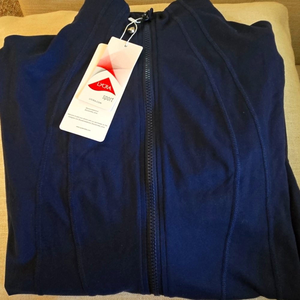 Navy Blue Zip-Up Jacket